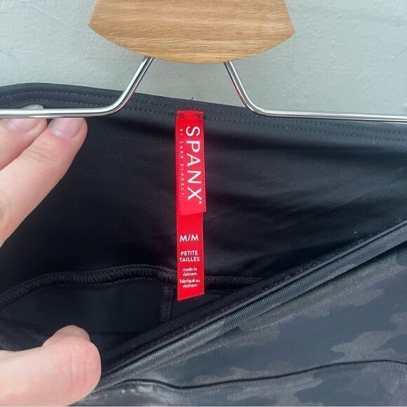 Spanx Faux Leather Legging in Matte Black Camo - Picture 12 of 15